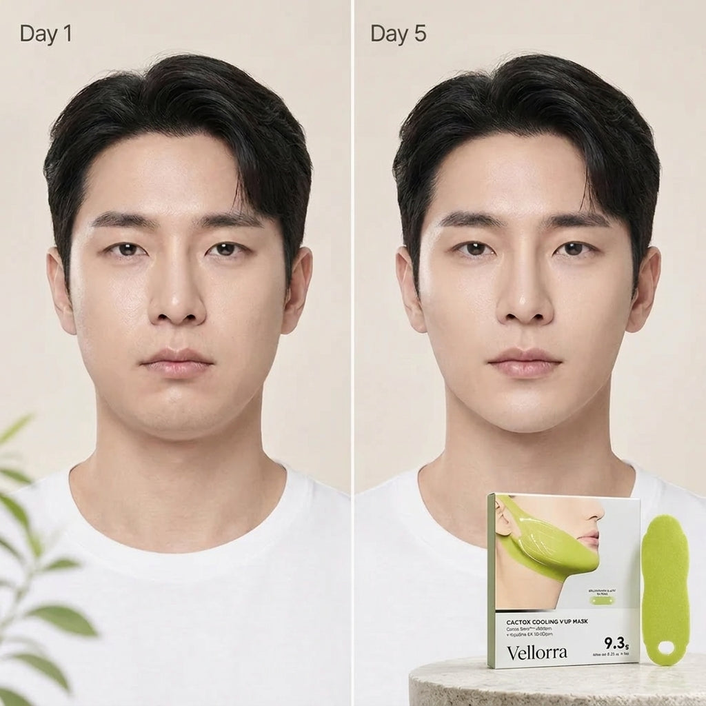 Vellorra jawline before and after